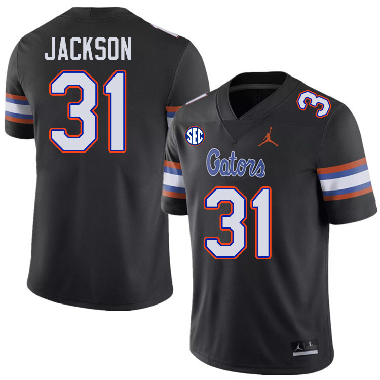 Florida Gators #31 Evan Jackson College Football Jerseys Stitched-Black